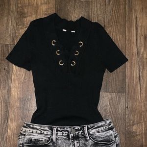 Lace Up Top